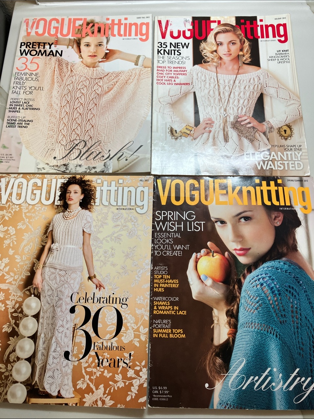 4 Issues Vogue Knitting Women Sweaters Collection 2012